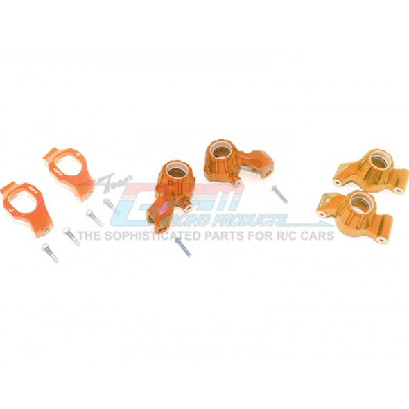 GPM Racing Alum Front C-Hubs + Front & Rear Knuckle Arms Orange : Maxx