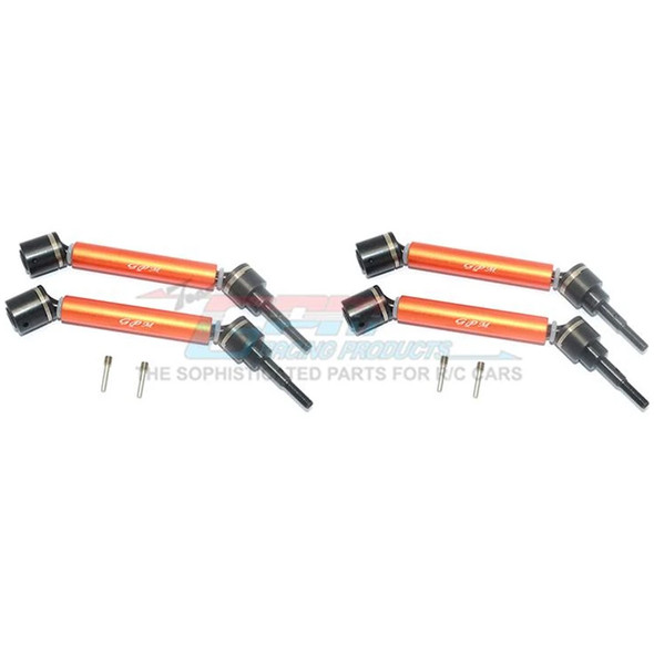 GPM Racing Harden Steel+Alum F/R Adjustable CVD Drive Shaft (4) Set Orange : Maxx Monster Truck