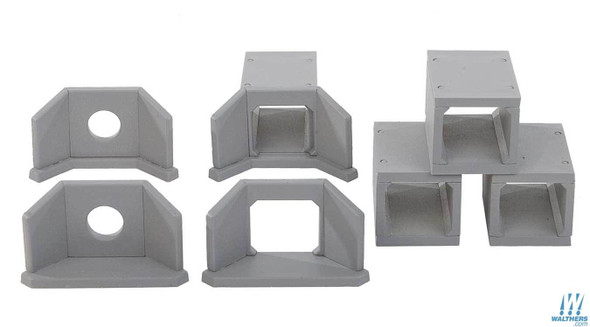Walthers 933-4558 Concrete Culverts Kit - 1-1/2 x 1/2 x 13/16"  HO Scale