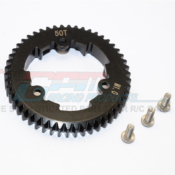 GPM Racing Steel Spur Gear 50T M1.0 - (1Pc) Black : XO-01