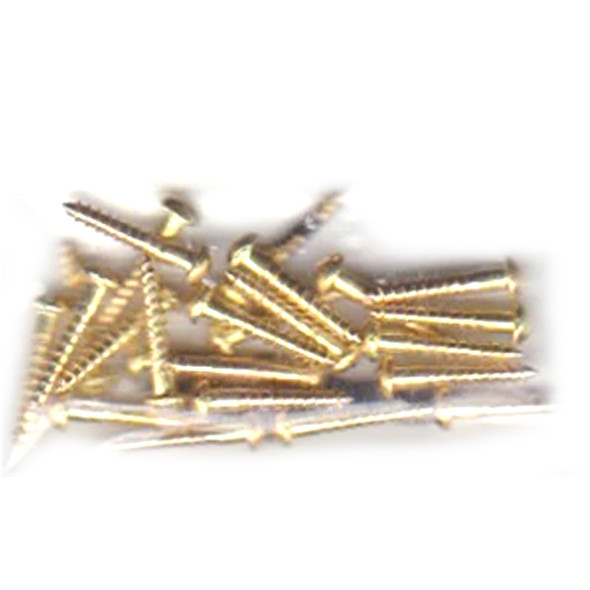 Walthers 947-1199 #2 Brass or Brass-Plated Wood Screws 1/2 x .086" (24)