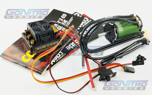 Castle Sindwinder SCT Waterproof ESC w/ 1410-3800KV 5mm Brushless Sensored Motor