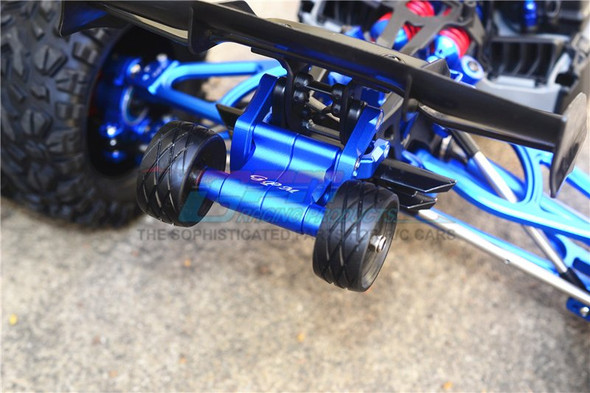 GPM Racing Aluminum Rear Adjustable Wheelie (1) Set Black : Traxxas E-Revo VXL 2.0