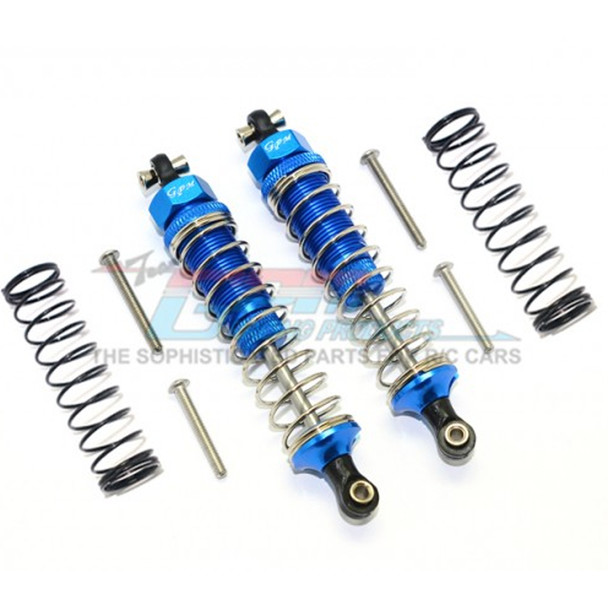 GPM Alum Front/Rear Adjustable Spring Dampers (8Pcs) Set Blue : TRX-4 / TRX-6