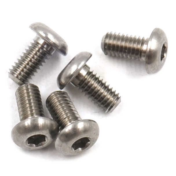 Yeah Racing BTP306 Titanium TC4 M3x6mm High Precision Button Head Socket Screw (5)