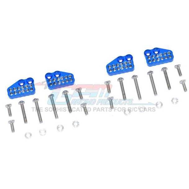 GPM Aluminum Front & Rear Shock Mount (28Pcs) Set Blue : Axial Capra 1.9 UTB