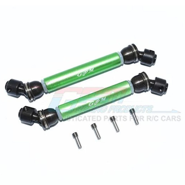 GPM Steel+Alum Front+ Rear CVD Drive Shaft  (6Pcs) Green : Axial Capra 1.9 UTB