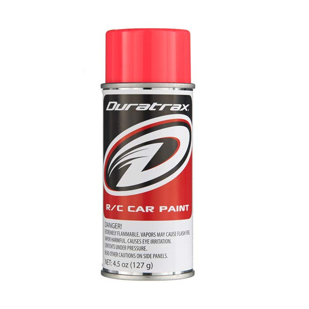 Duratrax PC277 Polycarbonate Paint Spray Fluorescent Red 4.5 oz RC Trucks/Cars Bodies