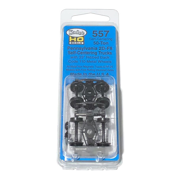 Kadee #557 Pennsylvania 2D-F8 50-Ton Self Centering Trucks w/ 33" Bk Wheels (2) HO Scale