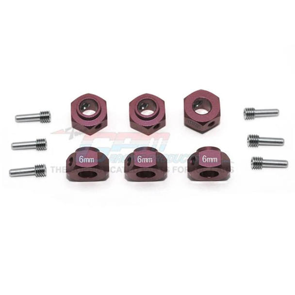 GPM Racing Aluminum Hex Adapters 6mm Thick (12Pcs) Brown : Traxxas TRX-6