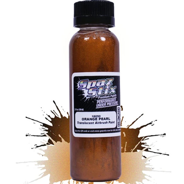 Spaz Stix - Orange Pearl Airbrush Ready Paint 2oz Bottle