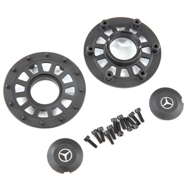 Traxxas 8875 Center Caps (2) Beadlock Rings (2) Req #8255A Ext Stub Axle : TRX-6