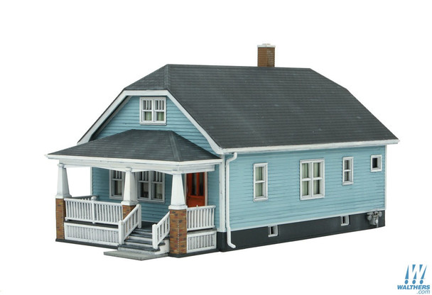 Walthers 933-3787 American Bungalow Kit - 6-11/32 x 3-5/8 x 3-1/2" HO Scale