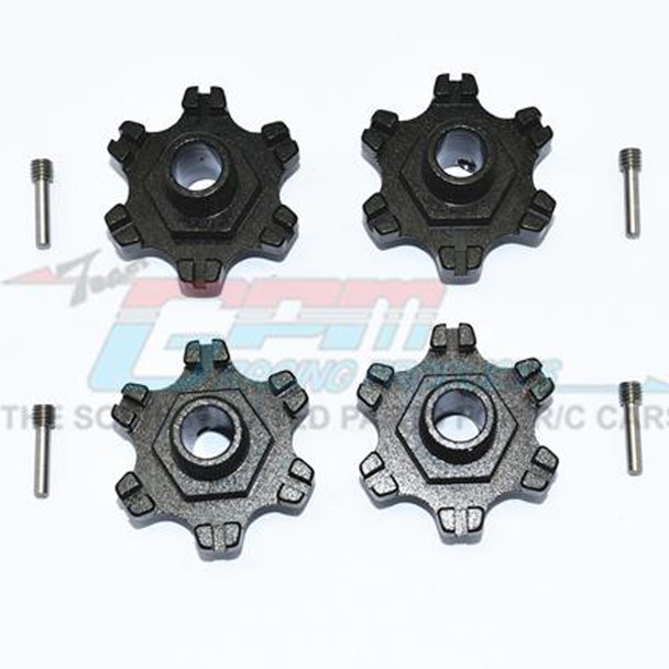 GPM Racing Aluminum Wheel Hex +6mm (8Pcs) Set Black : Limitless