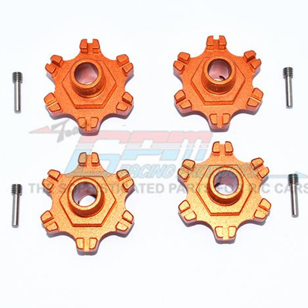 GPM Racing Aluminum Wheel Hex +6mm (8Pcs) Set Orange : Limitless