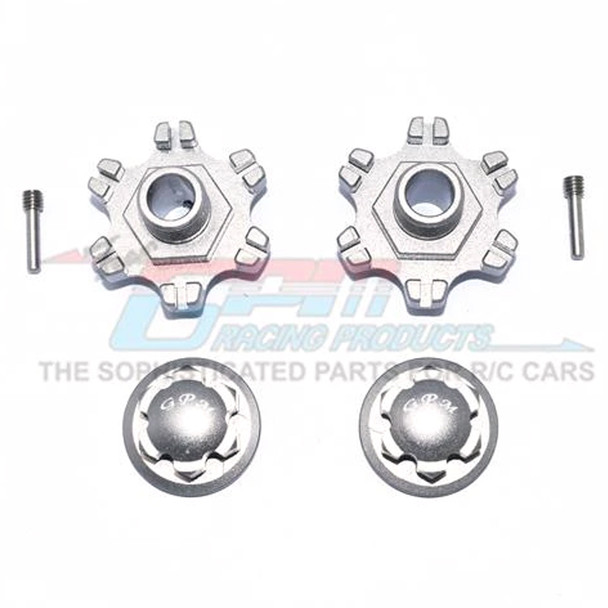 GPM Racing Aluminum Wheel Hex +6mm + Wheel Lock (6Pcs) Grey : Limitless