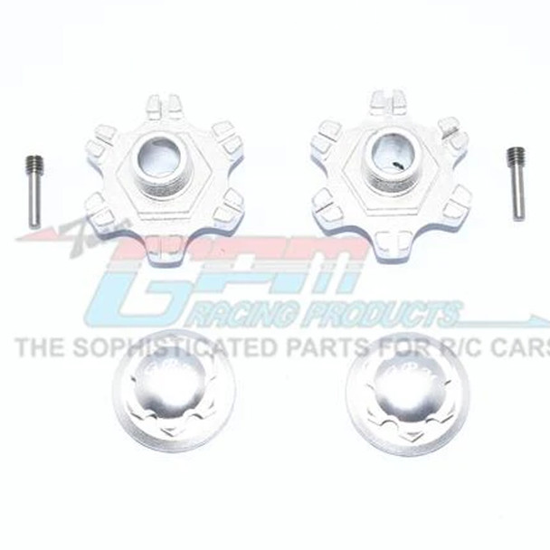 GPM Racing Aluminum Wheel Hex +6mm + Wheel Lock (6Pcs) Silver : Limitless