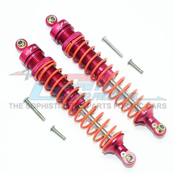 GPM Alum Rear Heavy-Duty Adjustable Damper 115mm Red : 4x4 Granite/Big Rock