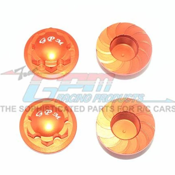 GPM Racing Alum Wheel Lock Orange : Kraton / Senton / Typhon / Talion / Outcast