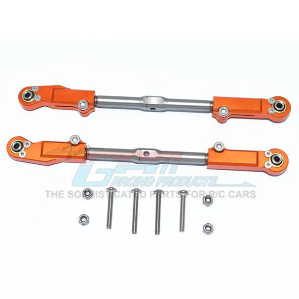 GPM Alum+Stainless Steel Rear Upper Arm Tie Rod Orange : Kraton / Outcast / Notorious