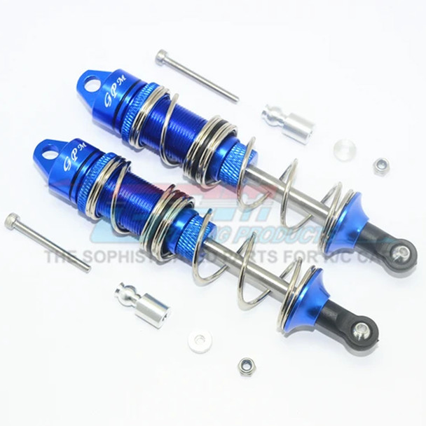 GPM Alum Front Double Section Spring Dampers 115mm Blue : Kraton / Outcast / Notorious