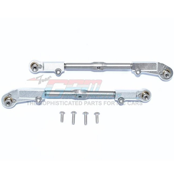 GPM Alum + Stainless Steel Adjustable Front Steering Tie Rod Silver : Kraton / Notorious / Talion