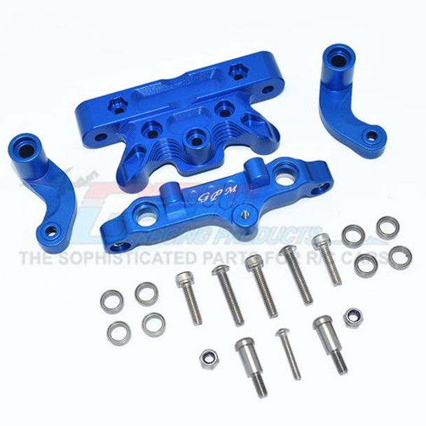 GPM Racing Aluminum Steering Assembly Blue : 1/5 KRATON 8S BLX Monster Truck