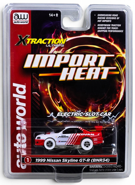Auto World Xtraction R28 1999 Nissan Skyline iWheels HO Scale Slot Car