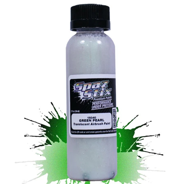 Spaz Stix 16040 Green Pearl Airbrush Ready Paint 2oz Bottle