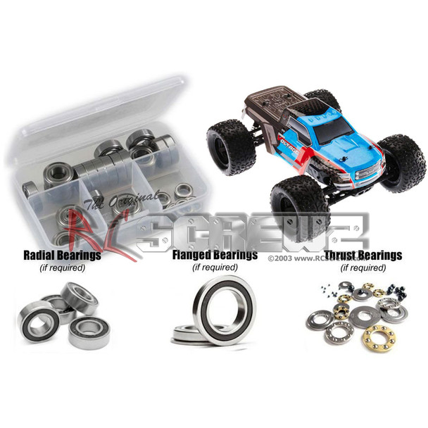 RC Screwz ARA024R Arrma Granite Voltage 1/10th Rubber Shielded Bearing Kit