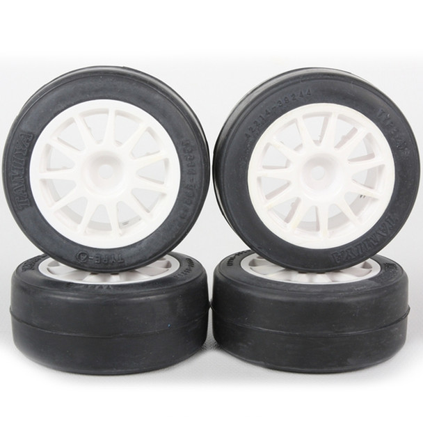 Tamiya 1029 RC 60D Type A Pre-Mounted Tires/Wheels w/Hard Foam Insert (4Pcs)