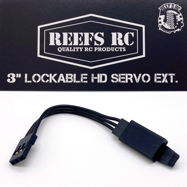 Reef's RC REEFS67 Black HD Servo Extension 3 inches / 76.2mm Male to Female