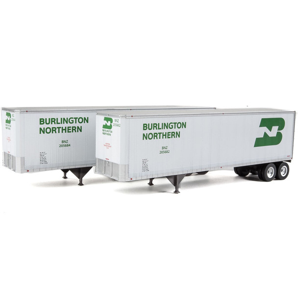 Walthers 949-2510 40' Trailmobile Trailer Burlington Northern 2-Pack HO Scale