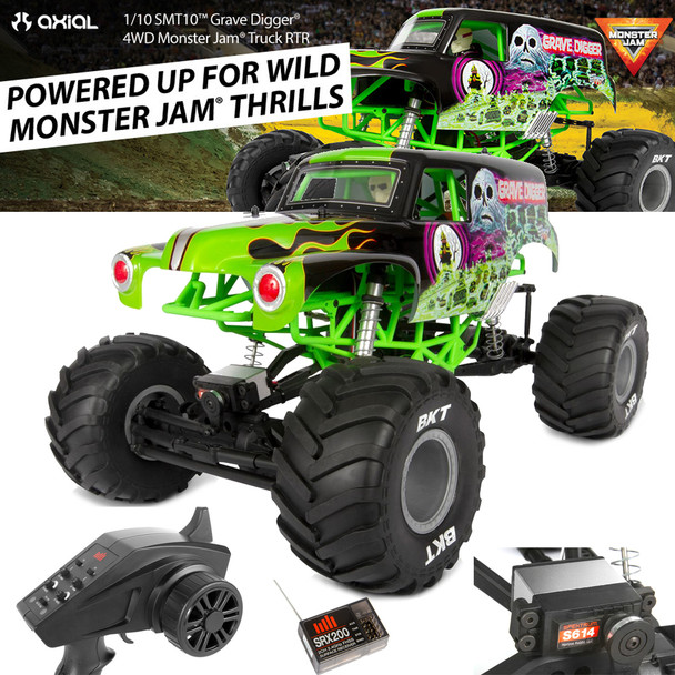 Axial AXI03019 1/10 SMT10 Grave Digger 4WD Monster Jam Truck RTR Green