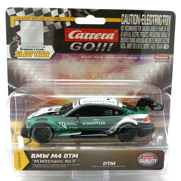 Carrera GO! 64170 BMW M4 DTM M.Wittmann, No.11 1/43 Slot Car