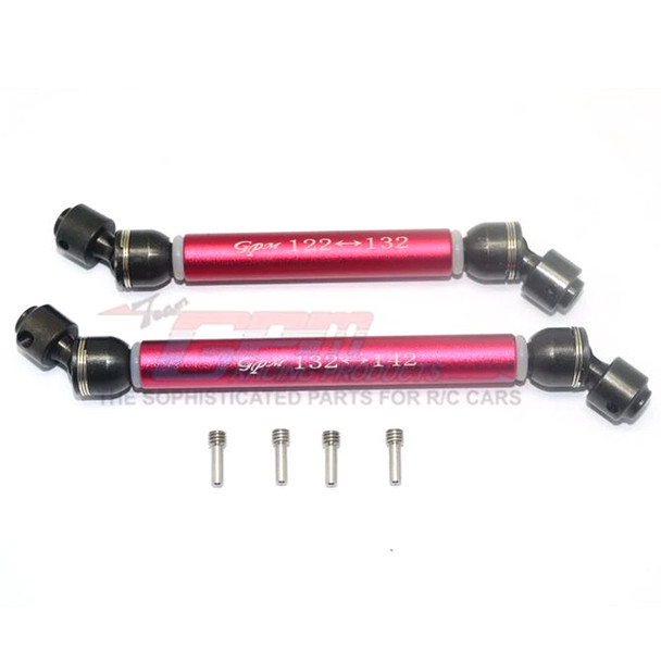 GPM Racing Steel+Aluminium Front CVD Drive Shaft Red : Enduro Sendero