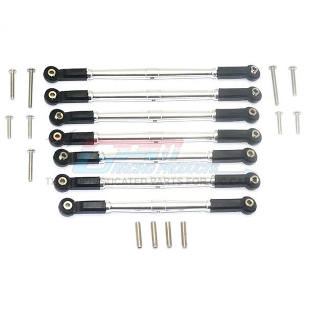 GPM Aluminum Adjustable Upper & Lower Suspension Links Silver : Enduro Sendero