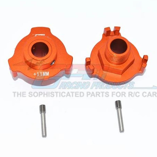 GPM Racing Aluminum Wheel Hub Hex +11mm Orange : 1/5 KRATON 8S BLX