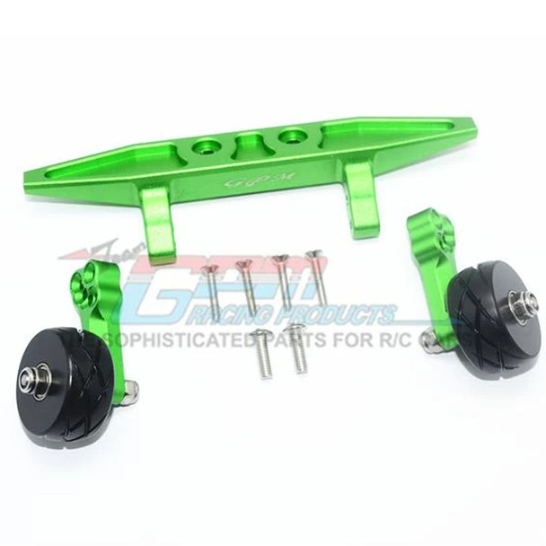 GPM Racing Aluminum Rear Adjustable Wheelie Green : Rustler 4x4