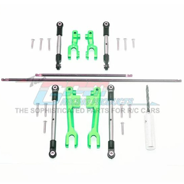 GPM Spring Steel F/R Sway Bar/Alum Sway Bar Arm/Stainless Stl Linkage Green : UDR