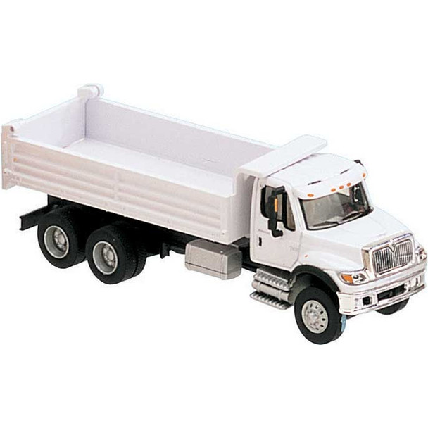 Walthers International(R) 7600 3-Axle Heavy-Duty Dump Truck White HO Scale