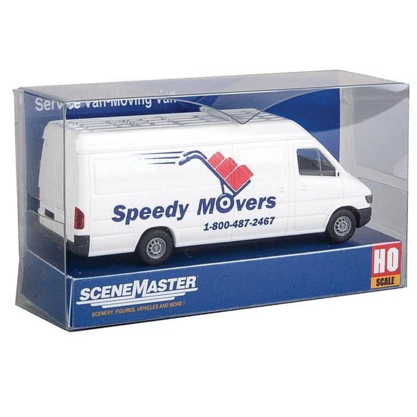 Walthers Service Van - Speedy Movers White / Blue / Red HO Scale