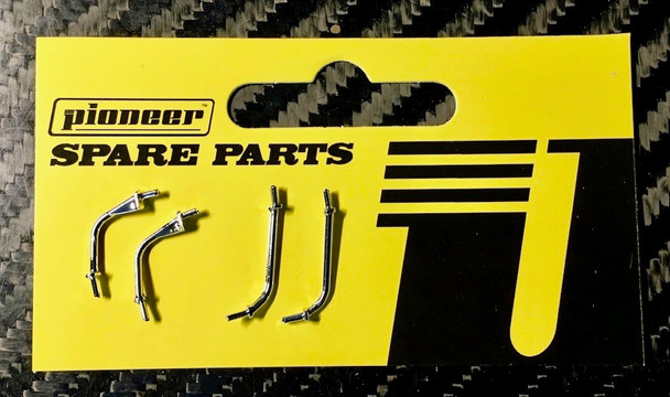 Pioneer BP205202 Chromed Side Bars for Legends Racers 1/32 Slot Car