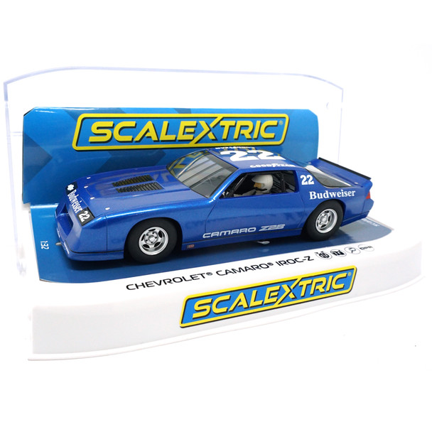 Scalextric C4145 Chevrolet Camaro IROC-Z - Blue 1/32 Slot Car
