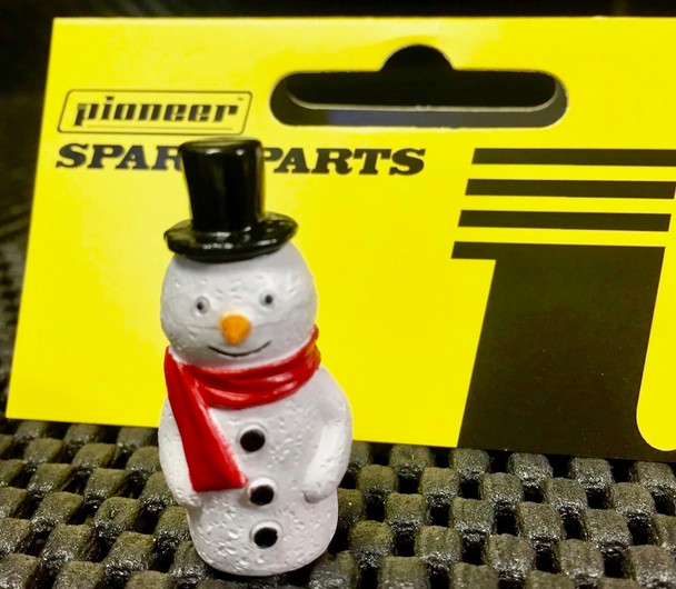 Pioneer FA203502 Xmas Painted Snowman Figure Black Hat/Red Scarf 1/32 Slot Car