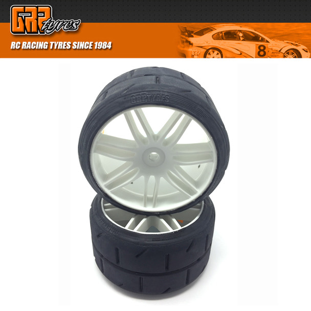 GRP GWH02-XP3 1:5 TC W02 REVO XP3 Medium Tire w/ White Wheel (2)