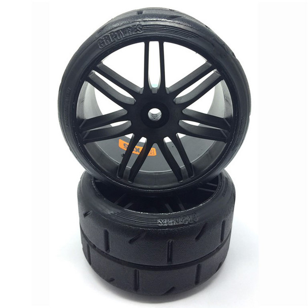 GRP GWX02-XS5 1:5 TC W02 REVO XS5 Medium Tire w/ Black Wheel (2)