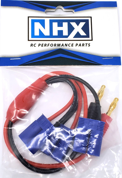 NHX EC5 Male Triple Charging Cable w/4.0mm Banana Connector Adapter Silicone Wire