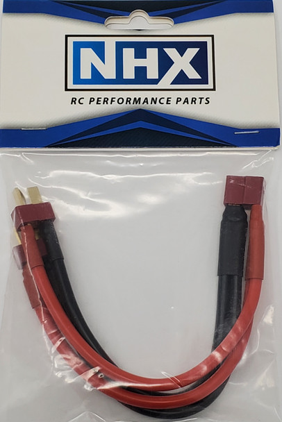 NHX Deans Female to 2 Deans Male Parallel 12 AWG 6" Silicone Wire Harness