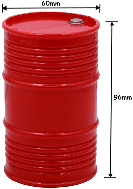 NHX 1/10 RC Rock Crawler Accessory Plastic Oil Drum Container 60x96mm Red